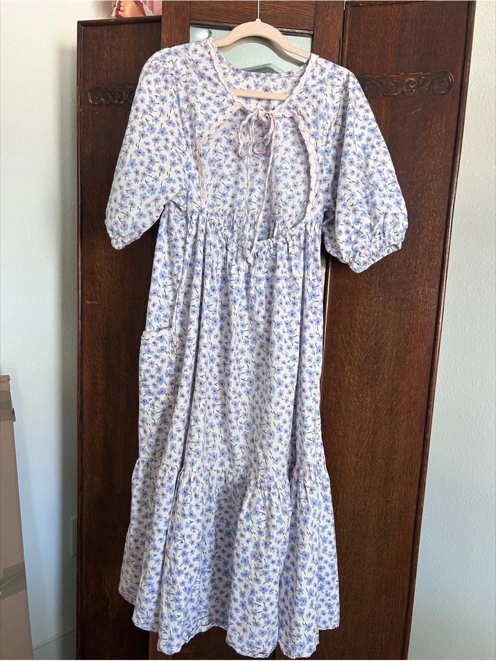 Damson Madder Greta ditsy midi dress - Picture 3 of 9